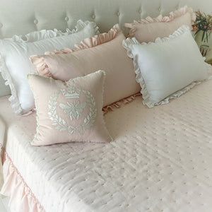 Elaine - A Freefalling Ruffled Bedspread - Comes With Two Ruffled Pillowcases - Studio Covers